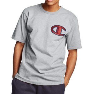 Champion Mens  Oxford Gray Jersey Heritage Tee, XL